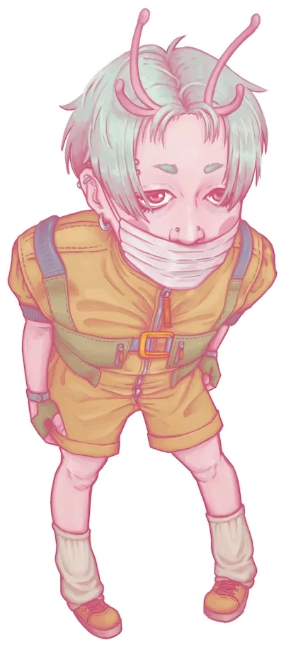 An illustration of an original character, B00