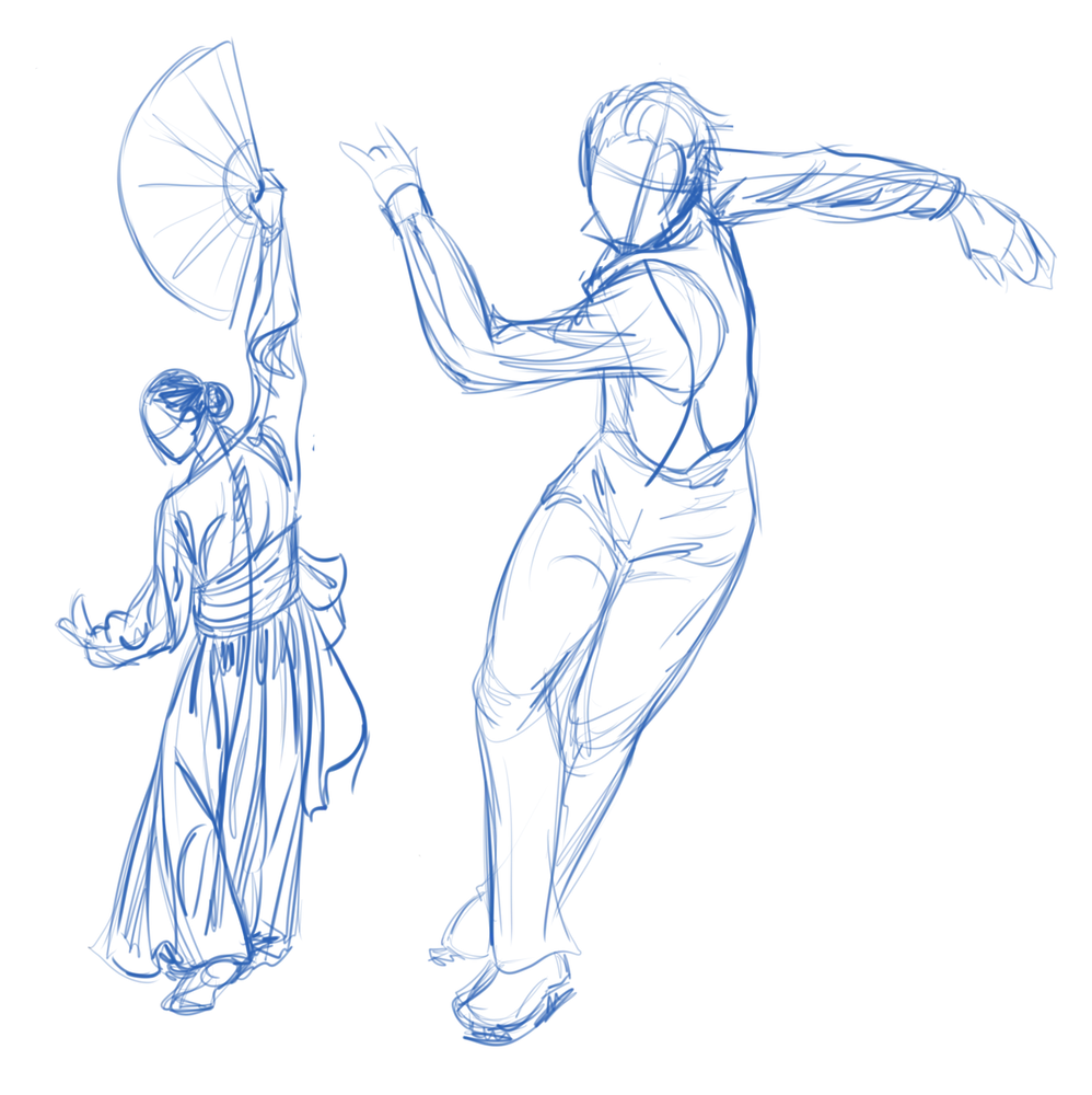 Gesture drawing practice