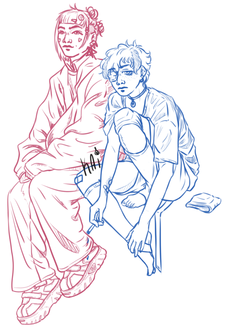 Kaz and Sky - Original Characters