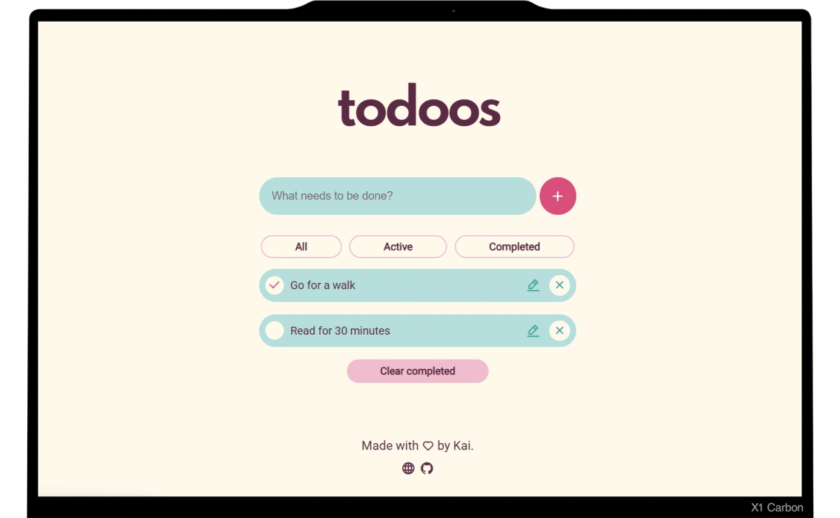 Final implementation of todoos on desktop